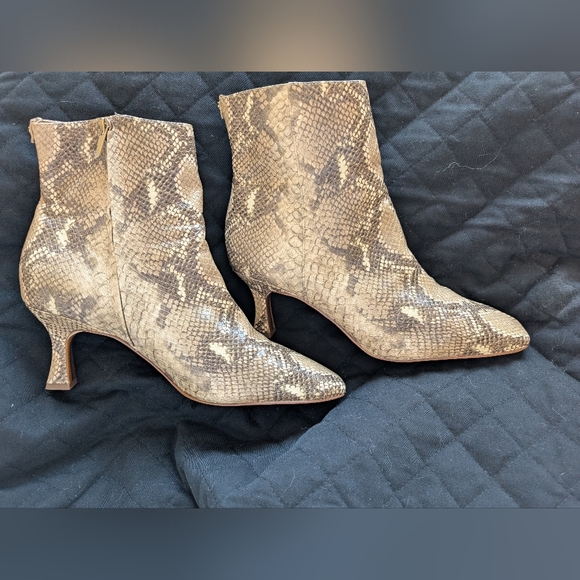 Sam Edleman snakeskin Pattern Ankle Boots - Picture 1 of 6